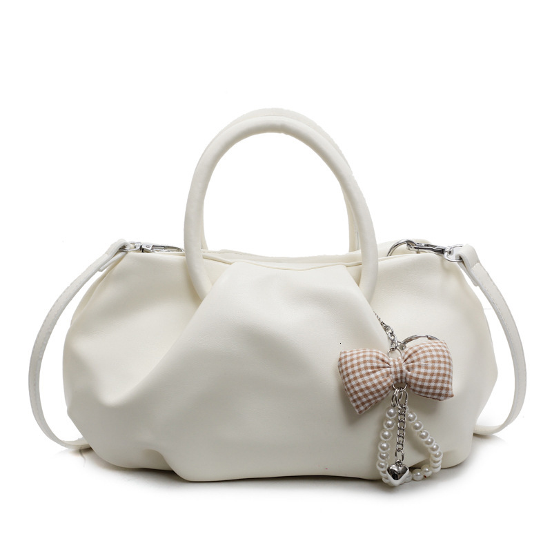 Luxury Brand Designer Bag French Style Pleated Cloud Shoulder Bag For Women 2025 New Fashion Soft Leather Handbag Basket Bag Solid Color Crossbody Bag