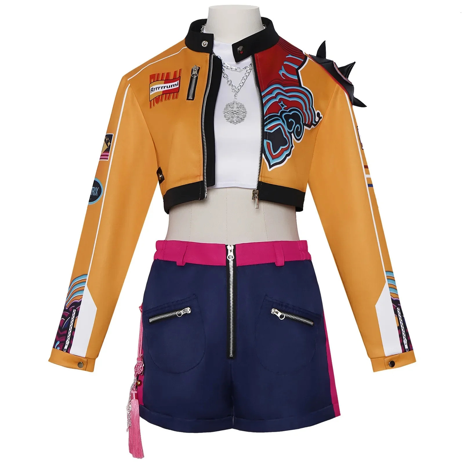 Kids Rumi Zoey Mira Cosplay KPop Demon Hunters Costume Women Girls Black Golden Suit Saja Boys Halloween Role Playing Outfits 251017