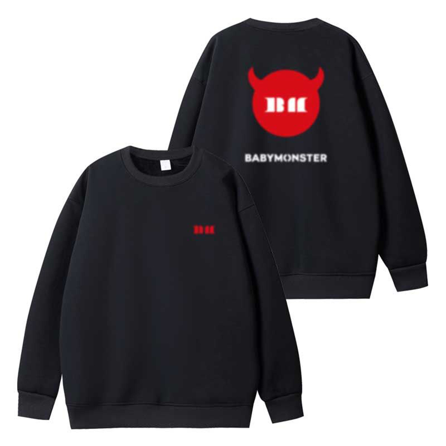 Women's Hoodies BABYMONSTER Concert HELLO MONSTER Kpop Fashion Letter Print Sweatshirt Men Women Autumn Loose Hoodie For Fans Clothes