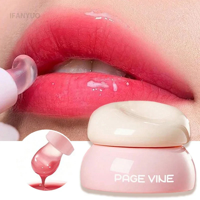 8Colors Jar Lip Gloss Hydrating Mirror Glass Lip Glaze Moisturizing Whitening Translucent Canned Jelly Lip Tint Oil Reduce Lines 251010