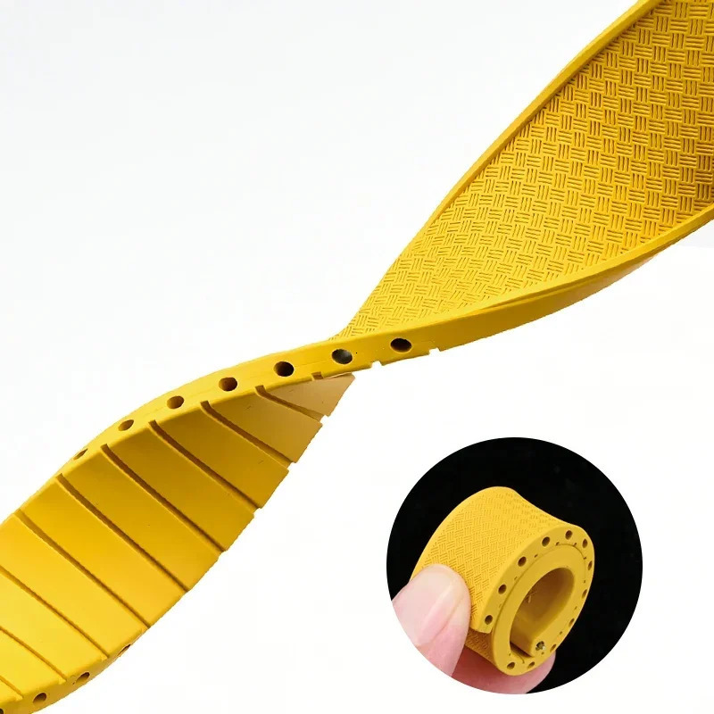 20mm 22mm FKM Strap Quick Release Fluoro Rubber Universal Watch Band Stainless Steel Folding Buckle Bracelet Accessories 251016