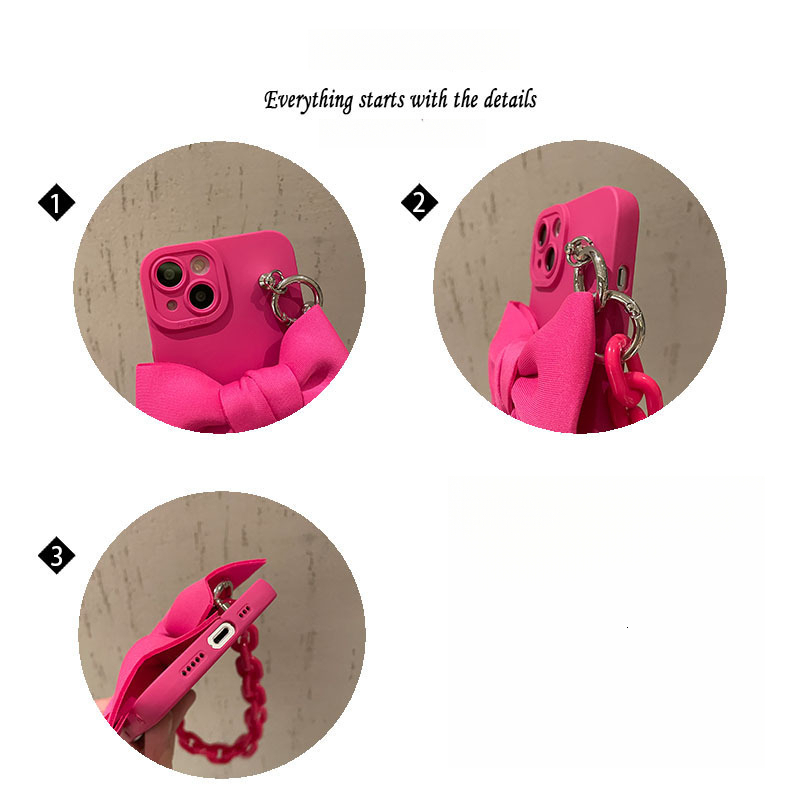 3D Rose Red Bow Crossbody Strap Case for iPhone 17 Pro Max with Wrist Strap and Lanyard