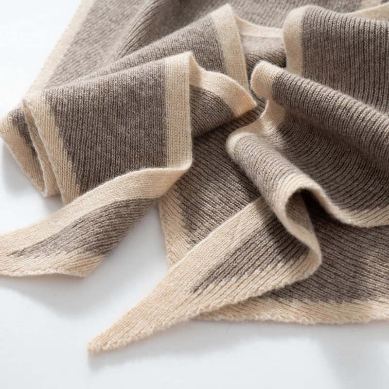 2024 Fashion Triangle Women Cashmere Scarf Shawl Winter Knitted Keep Warm Neck Protection Adult Scarves 251016