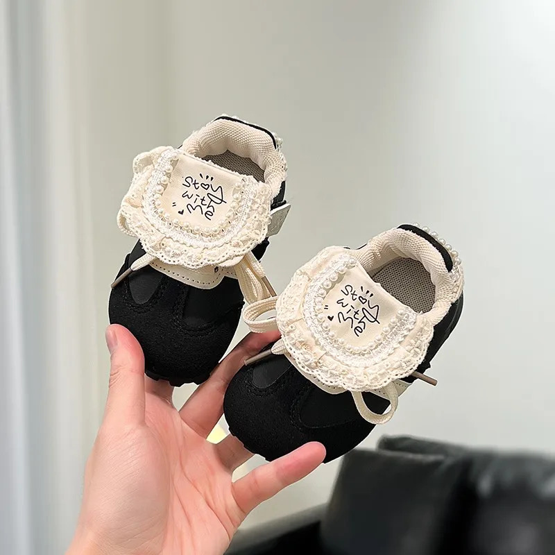 Children Casual Shoes for Girls Autumn Fashion Korean Style Soft Bottom Antislippery Versatile Baby Walk Lace Sneakers 251014