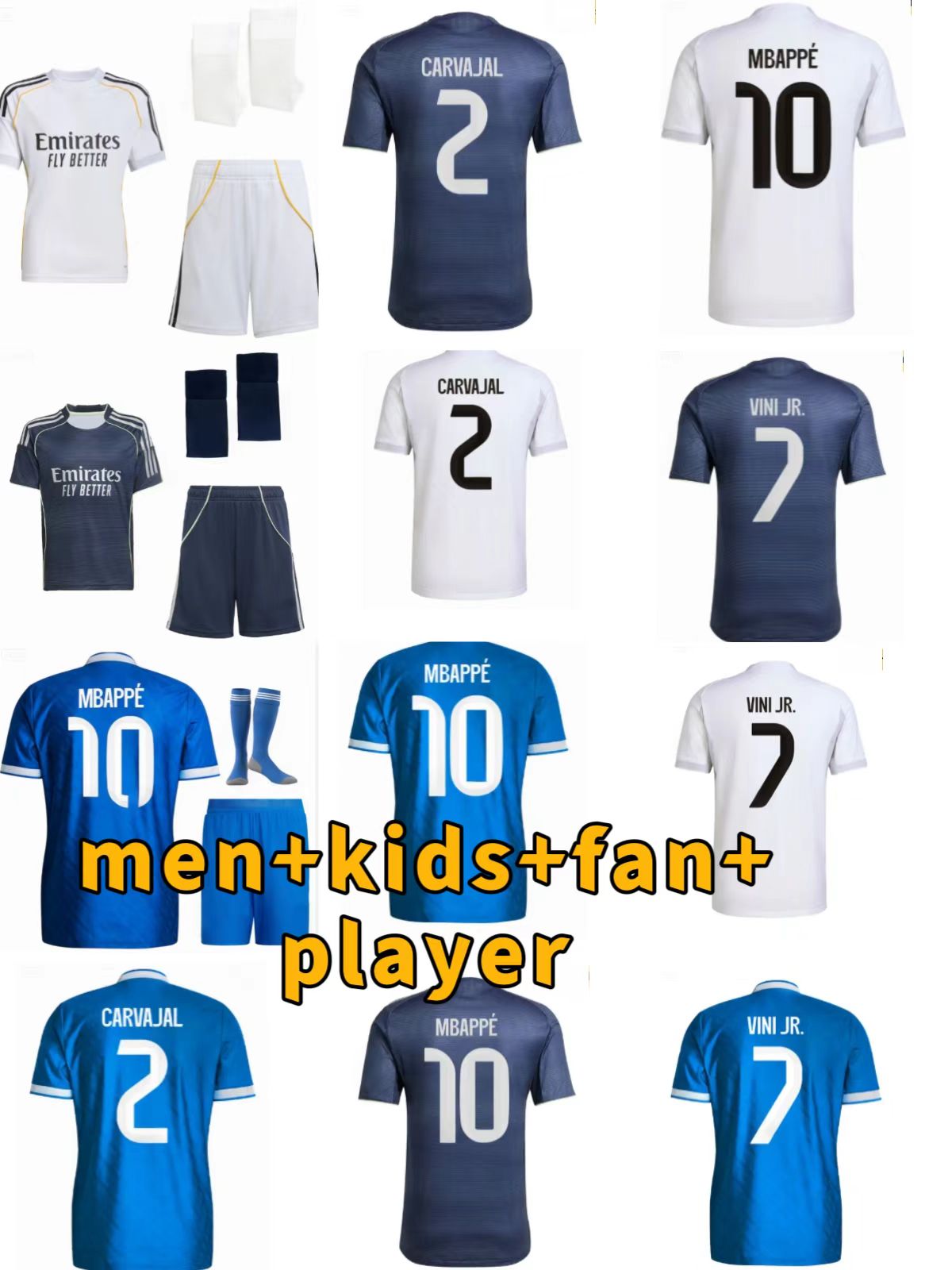 25 26 Soccer Jerseys Camiseta Football Jerseys VINI JR Mbappe Kids Bellingham 2025 2026 Goalkeeper ReAl TRENT CARVAJAL Madrids Player Women MODRIC Football Shirt