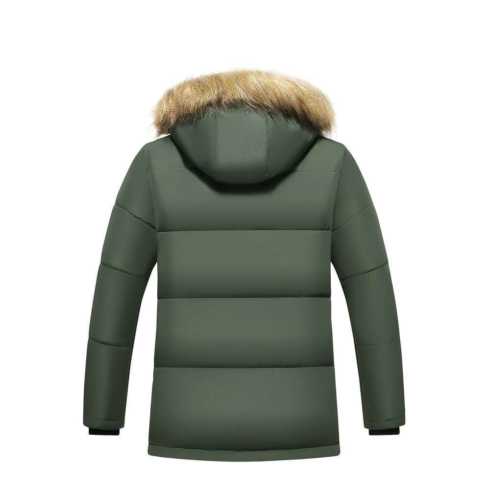 Clothing Detachable Hat Padded Coat Men's Winter Warmth In The Whole Body Plus Veet -Padded Jacket Clothing.