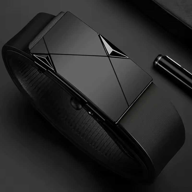 New Fashion Business Leisure Mens Belt Genuine Luxury Brand Automatic Buckle Ratchet Belt Pair With Pants JeansFor Ideal Gifts W251018