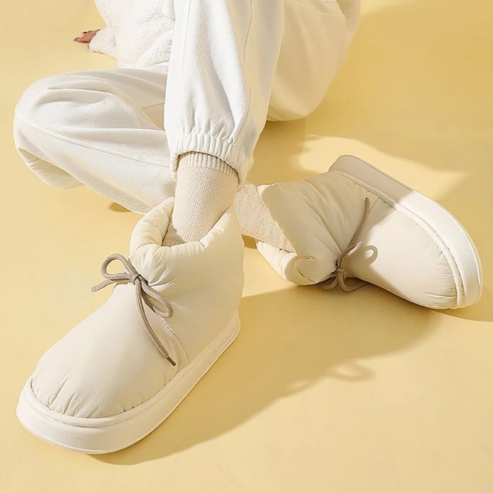 ZHIDA Fur Snow Boots For Women Winter Thick Platform Ankle Boots Shoes Waterproof Mens Classic Plush Warm Boots Cotton Shoes 251014