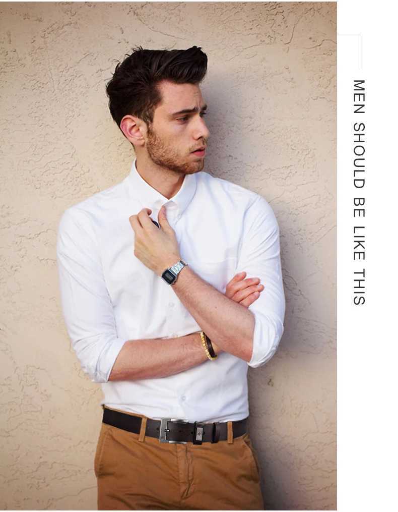 New Trend Mens High Quality Buckled Jeans Leather Casual Belt Business Cowboy Belt Mens Fashion Designer W251018