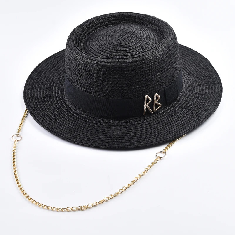 RUSLAN BAGINSKIY Summer Straw Hats for Women Ribbon Decoration Elegant Ladies Party Dress Hats Travel Beach Sun Hat Chapeau INS 251016