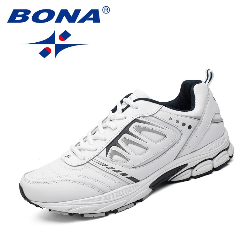 BONA Style Men Running Shoes Ourdoor Jogging Trekking Sneakers Lace Up Athletic Shoes Comfortable Light Soft 251014