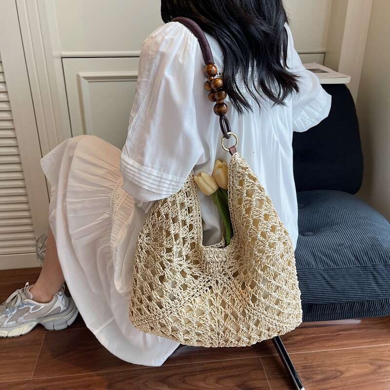 Designer Bag Luxury Bag Super Popular Ins Lazy Woven Straw For Shoulder Bag Women Large Capacity Bohemian Style Vacation Beach