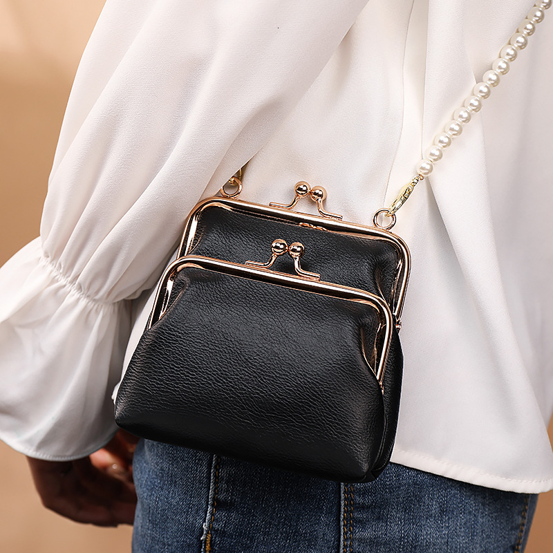Luxury Brand Designer Bag 2022 New Simple Fashion Large Capacity Coin Purse Women's Wallet Clip Chain Crossbody Bag Money Clip