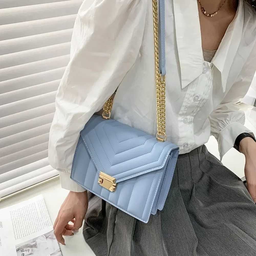 Fashion Thread Strip Chain Shoulder Crossbody Bag for Women 2025 New Sac A Main Ladies Messenger Bag Female Handbags and Purses Z251018