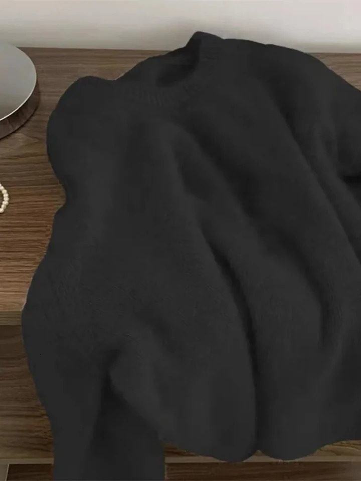 Autumn O Neck Knitted Sweaters Women Winter Soft Warm Casual Solid Pullovers Y2K Loose Simple All Match Female Jumpers 251015