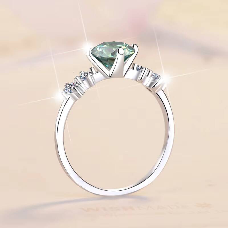 Fine Jewelry Fashion New Hot Premium 925 Sterling Silver Ladies 1CT Diamond Moissanite Ring of Wedding Engagement