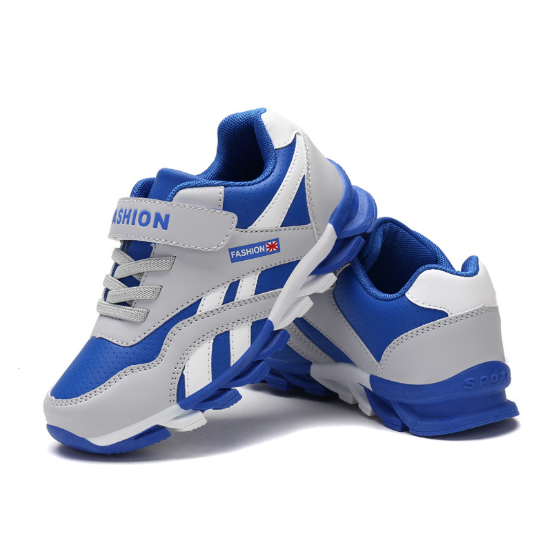 New Men's Waterproof Leather Thick Bottom Sports Lace Hook and Loop Wear resistant Student Running Shoes Fashion Designer Children's Shoes