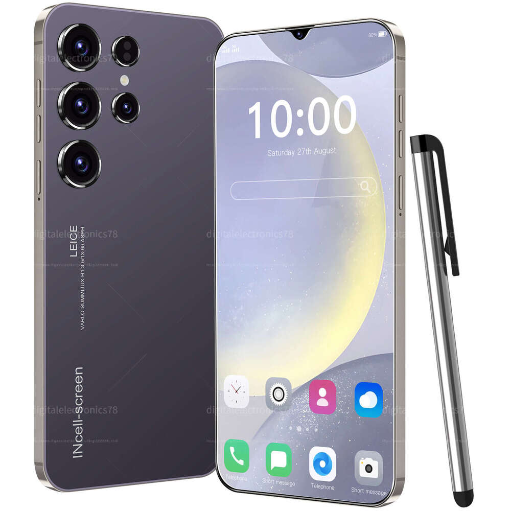 New S24 Ultra Smartphone 6.8inch HD Front 72 million Pixels camera 108million HD rear camera Android14 Face Unlocked mobilephone s25