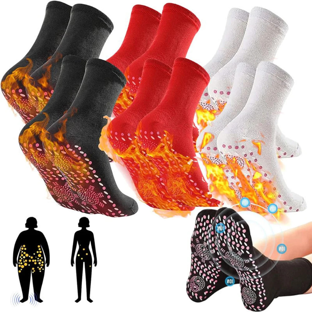13Pairs Tourmaline Magnetic Socks Self Heating Therapy Magnetic Therapy Pain Relief Sock Woman Men Fir Tourmaline Magnetic Sock 251009