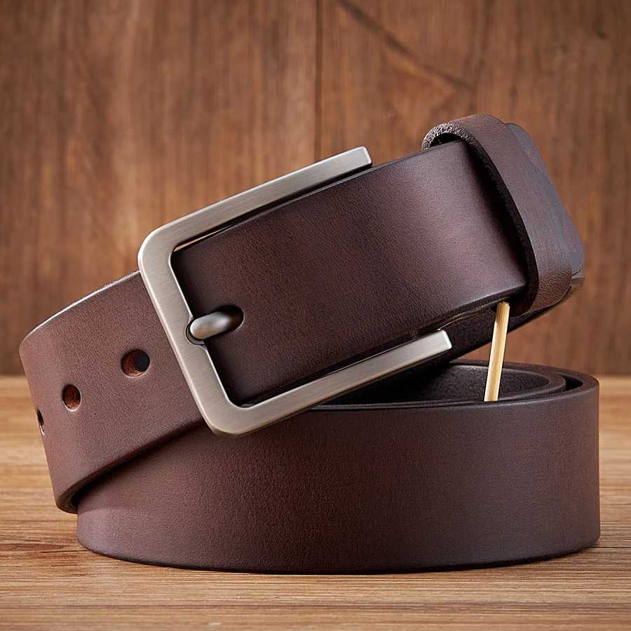 38cm Vintage 100 Genuine leather Belt for Men High Quality Natural Cow Leather Mens Belt Male Strap for Jeans or Pants W251018