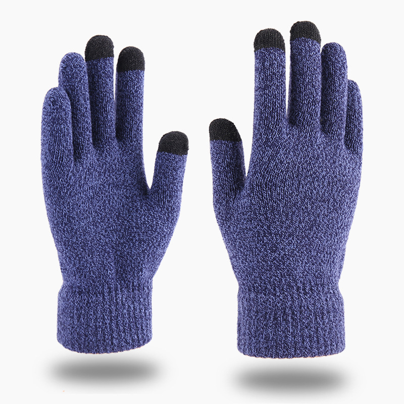 Love New Knitted Gloves Autumn Winter Outdoor Fingered Woolen Warm Thickened Touchscreen