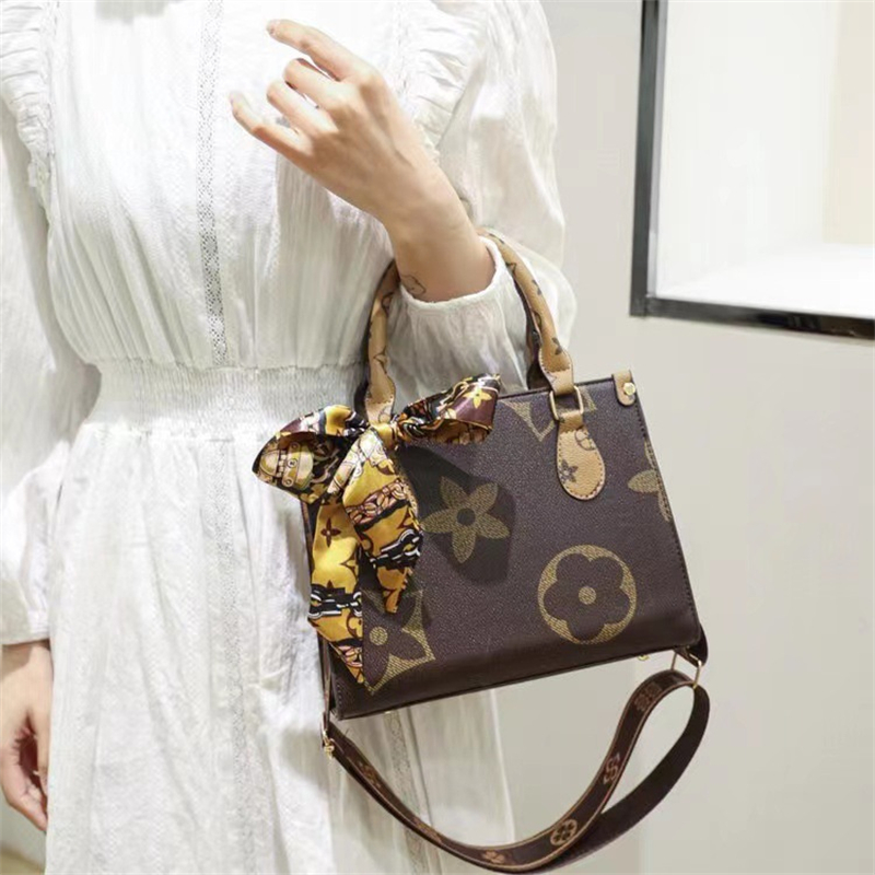 Free shipping New Fashion Bow Handbag for Women Trendy Versatile Old Flower Single Shoulder Cross Shoulder