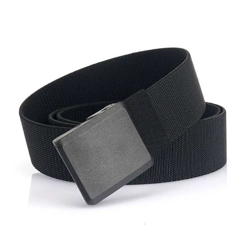New Metalless Elastic Belt for Men and Women Premium Plastic Buckle Stretch Casual Belt 120cm Jeans Girdle Male W251018