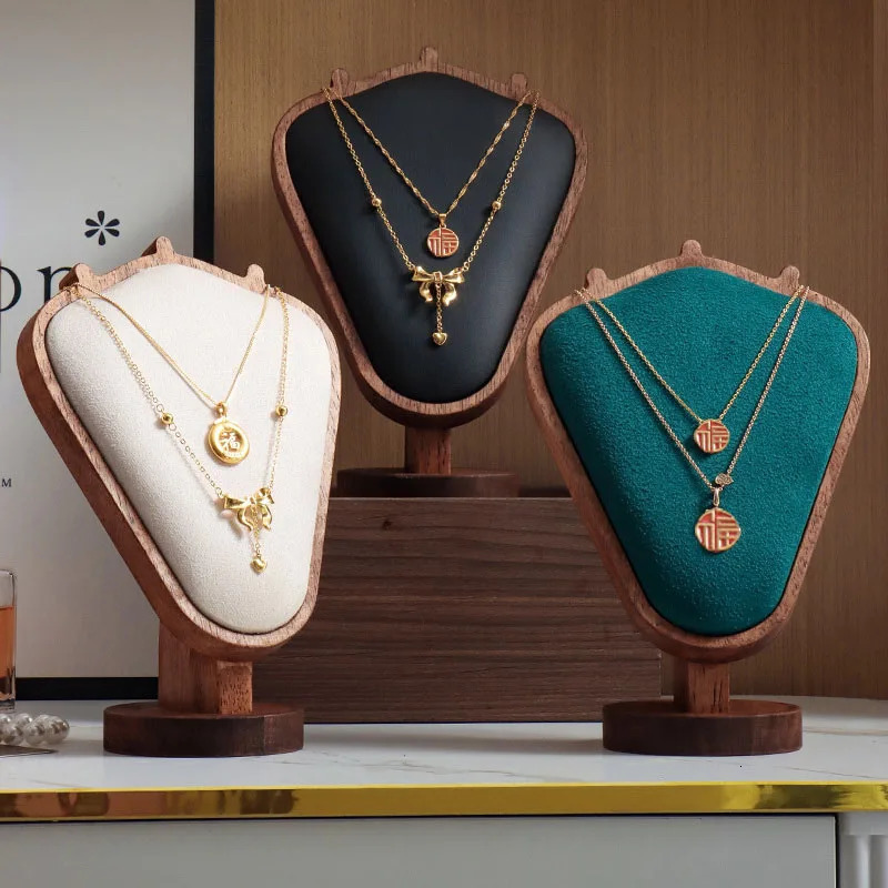 Wood jewelry necklace jewelry display frame highgrade impression model counter window display props necklace frame 251016