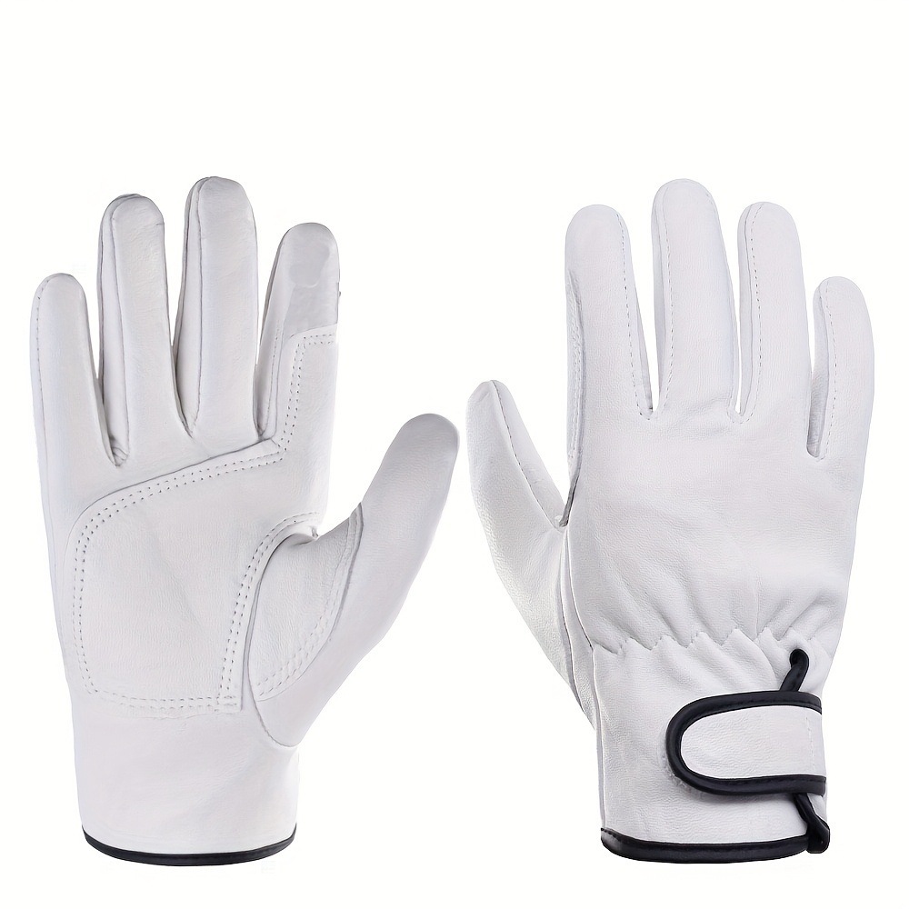 Men's Labor Protection Gloves, Fingered, Made of Sheepskin, Durable, High Temperature Resistant