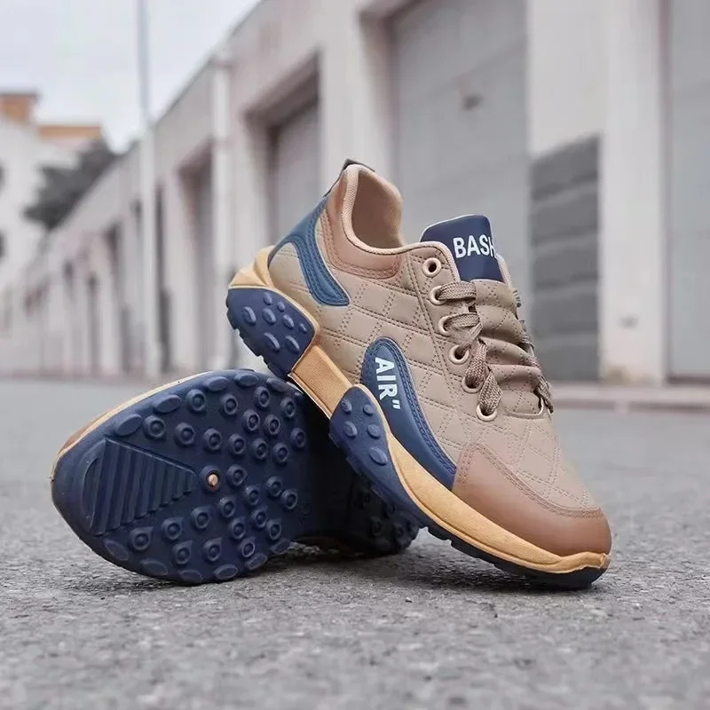 Mens Comfortable Running Shoes Dad Sneakers Thick Sole Breathable Low Cut Spring Autumn Season Sporty Casual Shoes 251013