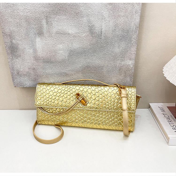 Luxury Brand Designer Bag 2025 New Woven Baguette Bag Fashionable Texture Crossbody Bag French Niche Clutch Bag Underarm Shoulder Bag
