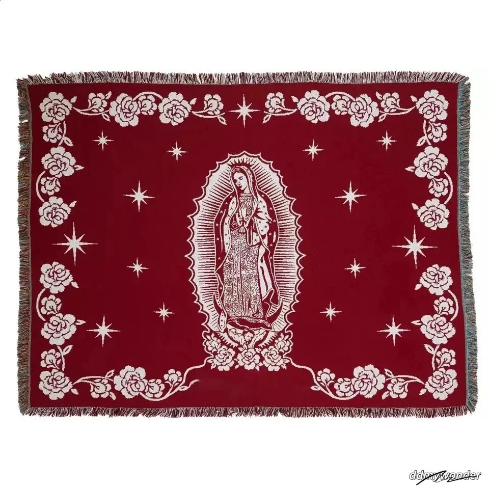 Virgin Mary Tapestry Blanket: Soft & Cozy Nap Throw For Living Room, Office, Or Bedroom Ddmywonder