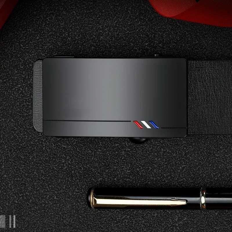 Mens Leather Belts Fashion Automatic Buckle Cowskin Male Belts Luxury Designer Black belt 105160cm Plus Size Jeans Belt W251018