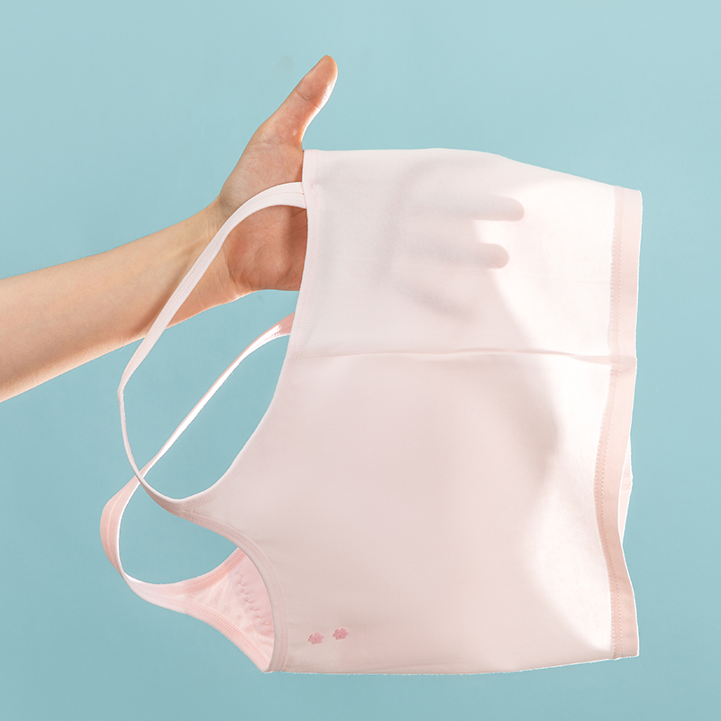 Girls' Underwear Developmental Stage Thin-Strap Teenage Bra Pure Cotton Tank Top Developmental Stage Elementary