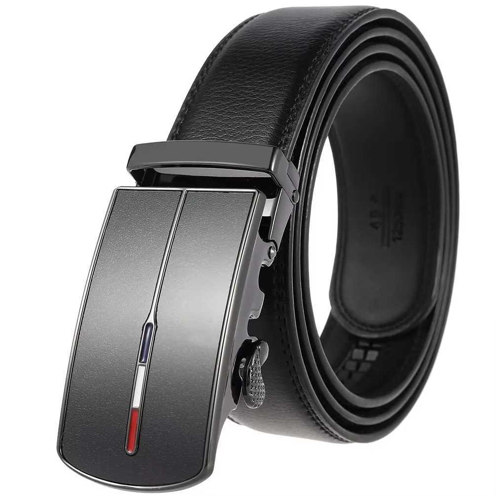 Cowskin Belt Men High Quality Leather Belts Strap Male Metal Automatic Buckle Belt for Men Formal Luxury Waistband Strap W251018