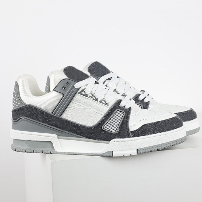 Buy Vintage Trainer Designer Casual Shoes For Sale Flower Embossed Yellow Blue White Black Men Women Platform Virgil Skate Walking Sneaker With Dust Bag