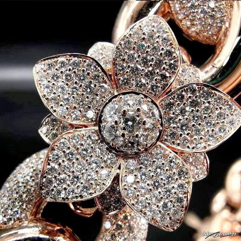 Moissanite Cuban Link Chain Necklace: Sterling Sier Cross, Infinity & Rose Gold Flower Pendants Ddmywonder