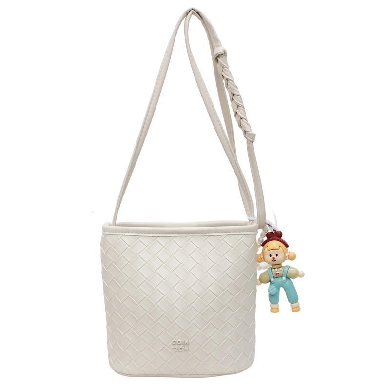 Luxury Brand Designer Bag 2025 Summer New High-Quality Woven Bucket Bag For Women, Casual Simple Versatile Shoulder Crossbody Bag