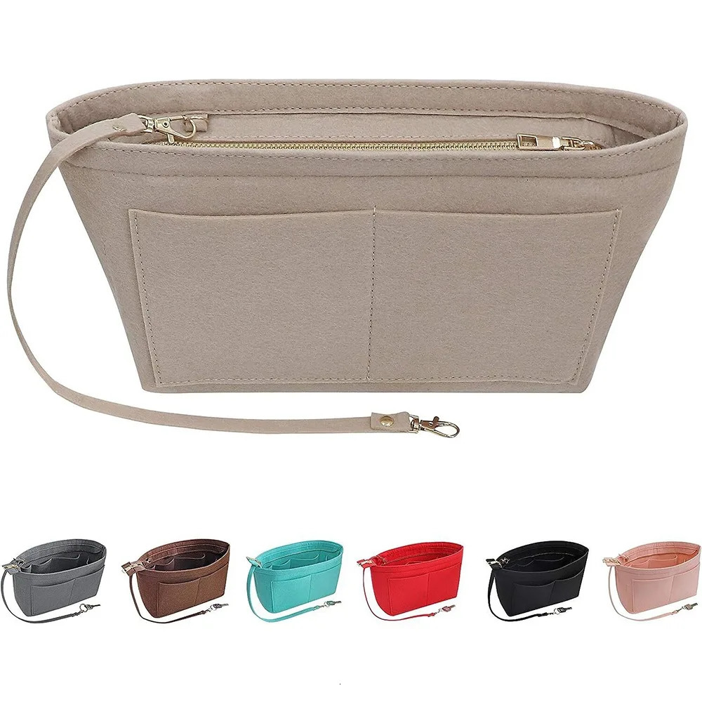 Portable Travel Organizer Handbag Felt Bag Tote Cosmetic Bags Insert Liner Purse Pouch Women Storage Bags For Handbag 251011