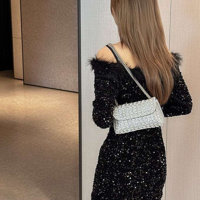 Designer Shoulder Bag Bag Luxury Bag New Underarm Casual Fashion Rhinestone Small Niche Shoulder Crossbody Evening
