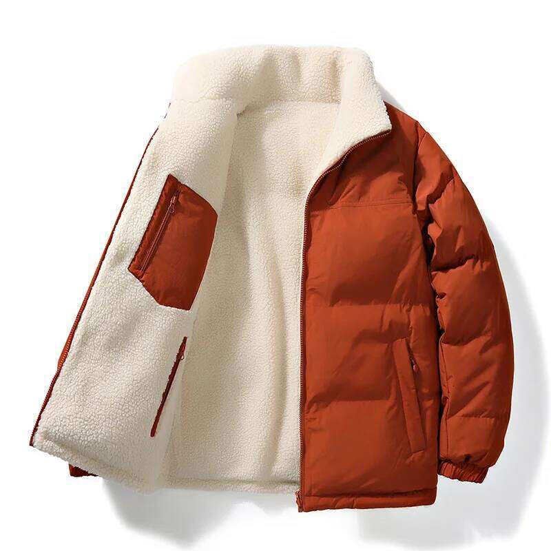 Winter Coat Men - New Style, Lamb Hair Padded Coat, Double-Sided Wear, Loose And Warm Cotton Jacket For Women