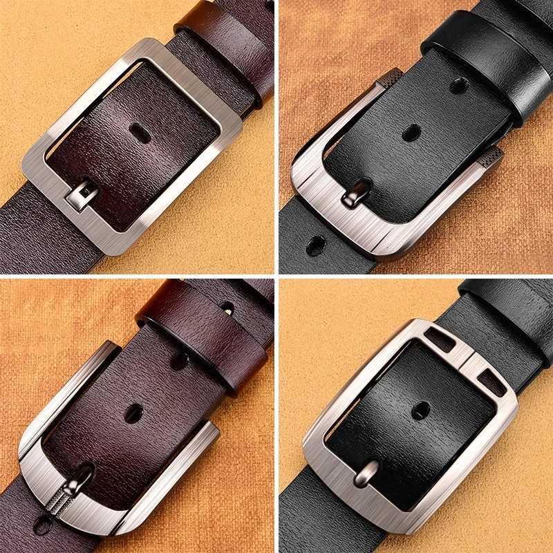New Trend Mens High Quality Buckled Jeans Leather Casual Belt Business Cowboy Belt Mens Fashion Designer W251018