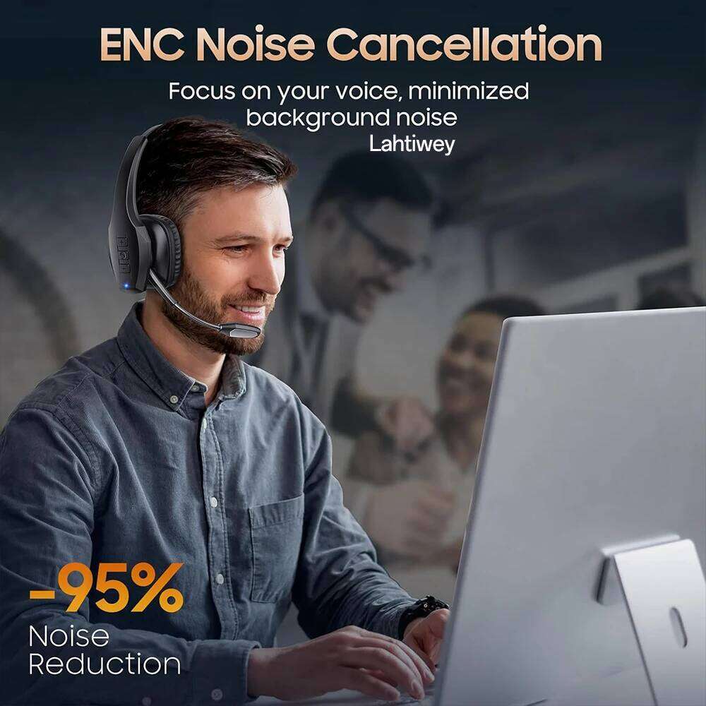 Trucker Headset, Wireless Headset Mic, Bluetooth Headsets With Dual Noise Cancelling Microphone & Mute Button