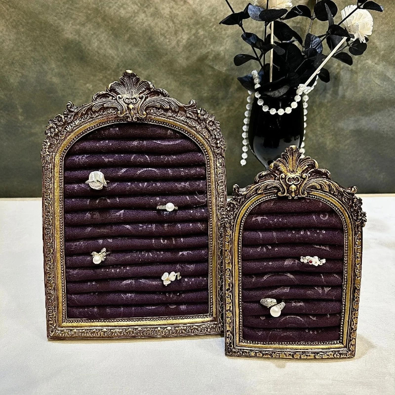 Retro Jewelry Stand Home Counter Showcases Holder Necklaces Ring Earring Storage Shelf Exhibitor Display Jewellery Supplies 251016