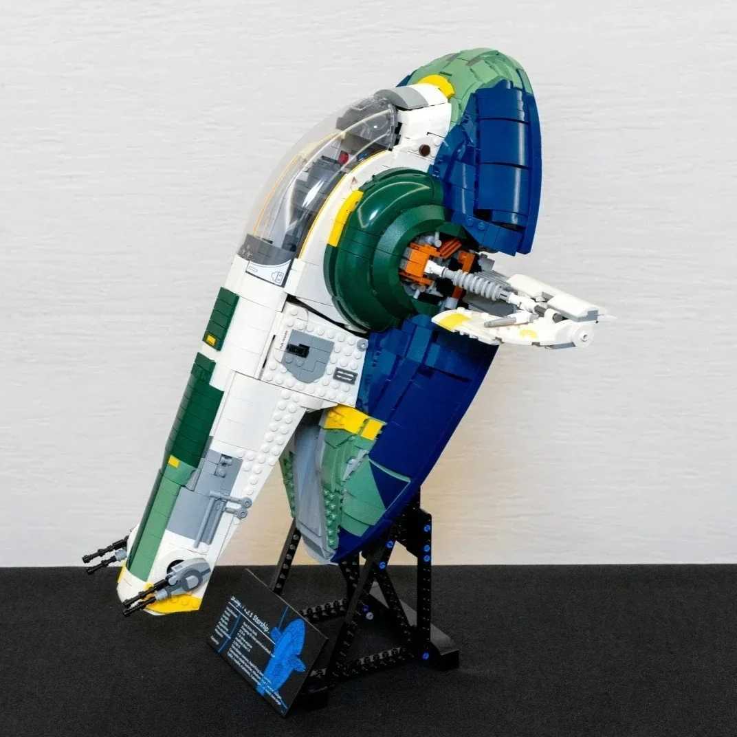 MINISO FIT 75409 UCS Firespray Starship Model Building Blocks DIY Bricks Toys For Kids Adult Christmas Birthday Gifts Z251018