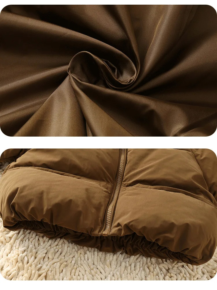 Kids Boys Winter Thicken Warm Hooded Down Jacket Girls Baby Solid Color Cotton Outerwear Fashion Zipper Casual Clothes 15 Years 251017