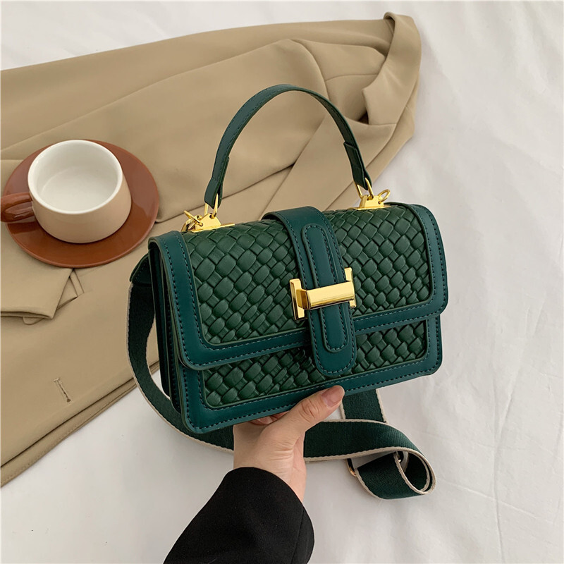 Luxury Brand Designer Bag Woven Solid Color 2023 Simple Color Block Fashion Shopping Casual Street Crossbody Handbag Single Shoulder Small Square Bag
