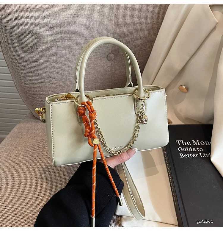 Luxury Designer Chain PU Leather Womens Handbag Retro Crossbody Bag Rectangle Tote Z251018