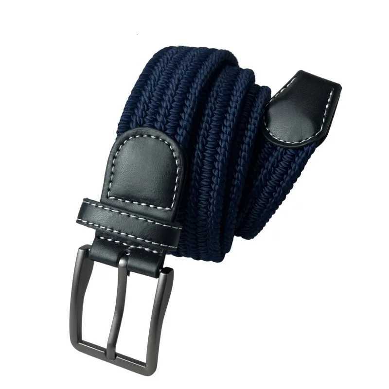Mens Belt Woven Canvas Belt Nonporous Elastic Belt Any Fit for Jeans and Pants for Casual and Outdoor Activities W251018