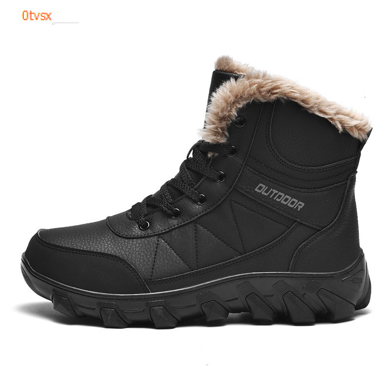 Oversized cross-border cotton shoes men's winter anti slip and waterproof outdoor sports shoes designer shoes with thick velvet snow boots